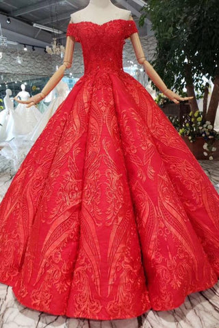 Quinceanera Dresses Off The Shoulder Lace Up Back Appliques&Beads