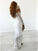 Long Sleeve Lace Appliques Sheath White Prom Dresses Off the Shoulder