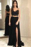 Sexy black tulle lace sweetheart long train evening dress