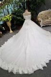 Fantastic Bling Bling Wedding Dresses Off The Shoulder With Appliques And Sequins Lace Up Tulle