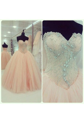 Tulle Sweetheart With Beading Quinceanera Dresses Ball Gown