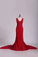 Spandex V Neck Sheath Evening Dresses With Applique And Bow Knot Court Train