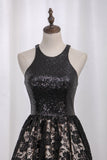 Homecoming Dresses A Line Scoop Sequin&Lace Short/Mini