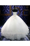 Ball Gown Sweetheart Tulle Wedding Dresses Strapless Wedding Gowns