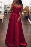 Spaghetti Straps High Low Red A-line Plus Size Women Dresses Simple Cheap Prom Dresses JS738