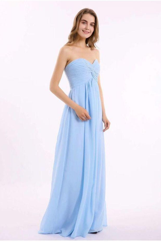 Prom Dresses Sweetheart A Line Chiffon Floor Length With Ruffles