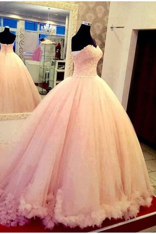 Quinceanera Dresses Sweetheart Tulle With Applique Ball Gown