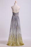 Sophia Style Strapless A-Line Prom Dresses Strapless Floor-Length