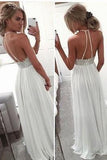 Backless Beading Real Made Prom Dresses Long Evening Dresses