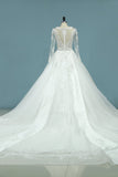 Gorgeous Scoop Wedding Dresses Glitter Tulle With Beading Zipper Back Long Train