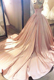 Ball Gown Sweetheart Satin With Applique Court Train Quinceanera Dresses