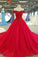 Off The Shoulder Wedding Dresses / Prom Dresses A Line With Beading Applique