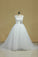 Bateau Wedding Dress Ball Gown Organza & Lace With Beading