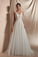 Awesome A-line V-neck Appliqued Wedding Dress with Buttons H66