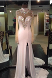 Beading Mermaid Sexy Real Made Long Evening Dresses Prom Dresses On Sale