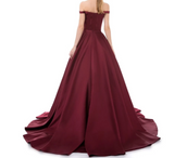 Elegant Prom Dress Sleeveless Prom Dress Burgundy Evening Dress Evening Party Dress JS212