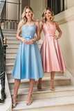 A Line Short Straps Prom Dresses Homecoming Evening Dresses