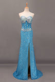 Sweetheart Sheath/Column Prom Dress Lace With Rhinestone