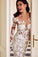 See Through Long Sleeve Mermaid Wedding Dresses Lace Applique Bridal Dress