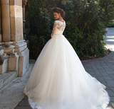 Modest Tulle Country Wedding Dresses For Brides Lace Wedding Gowns
