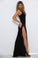 Burgundy Spaghetti Straps Side High Slit V Neck Satin Mermaid Long Prom Dresses JS311