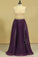 Maroon Prom Dresses Off The Shoulder A Line Chiffon Floor Length With Ruffles
