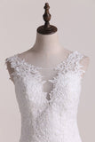 Wedding Dresses Scoop A Line Tulle With Applique