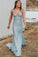 Simple V-Neck Formal Evening Dresses Mermaid Long Prom Dresses