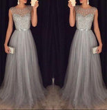 A-Line New Arrival Long Beading Real Made Christmas Dresses Long Prom Dresses uk D88