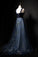 Stunning Spaghetti Straps Velvet V Neck With Sequins Long Party Dresses Prom Dresses