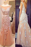 Lace Mermaid Long Prom Dress Long Prom Dress Blush Pink Prom Dresses