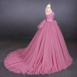 Princess Ball Gown Strapless Wedding Dresses with Lace, Quinceanera Dresses SJS15295