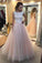 Charming Long Tulle Prom Dress with Lace Elegant Formal Evening Dresses Women Dress JS753