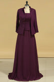 New Arrival Straps Sheath Chiffon Mother Of The Bride Dresses With Jacket
