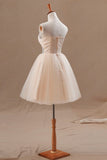 Homecoming Dresses A Line Sweetheart Tulle With Beading Short/Mini