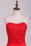 Sheath Mother Of The Bride Dresses Strapless With Beading And Applique Satin