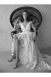 A-Line/Princess Tulle Applique V-Neck Sleeveless Sweep/Brush Train Wedding Dresses