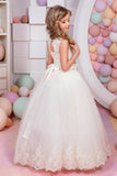 Ball Gown Flower Girl Dresses Scoop Tulle With Applique And Sash