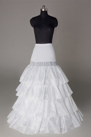 Nylon A-Line 4 Tier Floor Length Slip Style Wedding Petticoats P05