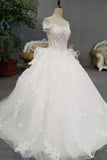 Cheap Price Wedding Dresses Lace Up With Appliques And Sequins Off The Shoulder