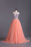 Glistening Sweetheart Prom Dresses Beaded With Shiny Rhinestone Tulle