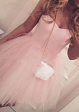 Adorable A-line Sweetheart Short Pink Tulle Homecoming Dress/Party Dress JS474