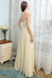Cheap Floor Length Chiffon Spaghetti Straps A-Line Bridesmaid Dress