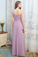 A-Line Sleeveless Floor Length Chiffon One Shoulder Bridesmaid Dresses