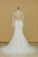 Mermaid Scoop With Applique Long Sleeves Wedding Dresses Tulle Court Train