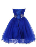 Sweetheart Short Blue Bridesmaid Dresses Homecoming Dresses JS769