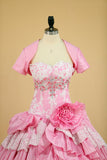 Sweetheart Ball Gown Quinceanera Dresses Pick Up Layered Skirt