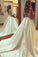 Pretty Open Back Long Lace Satin Elegant Wedding Dresses