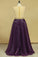 Maroon Prom Dresses Off The Shoulder A Line Chiffon Floor Length With Ruffles