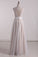 Scoop Prom Dresses A Line Tulle Floor Length